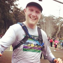 This is me high 5-ing at the finish!